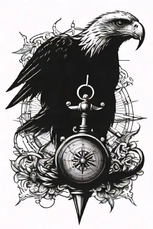 Anchor Travel Compass Eagle Holding