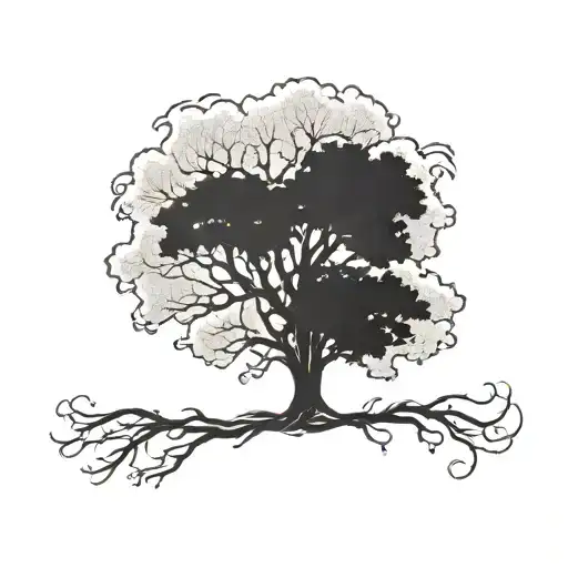 Oak Tree Silhouette
