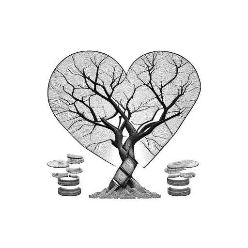 A Money Tree Growing From A Broken Heart