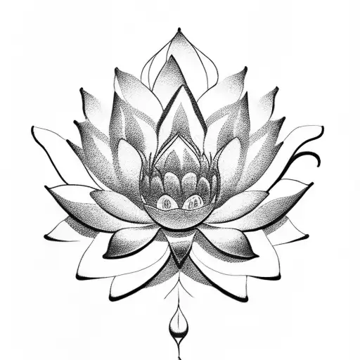 Lotus Flower With The Name Lola Written In It
