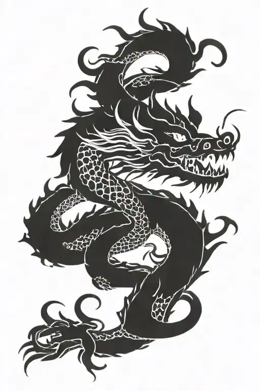 Black Japanese Dragon