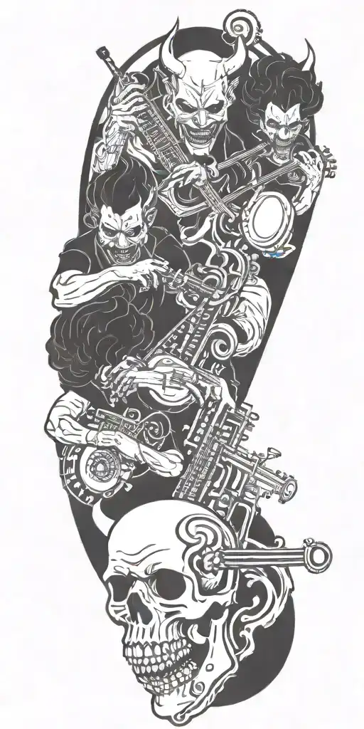 Devils Playing Classical Instruments