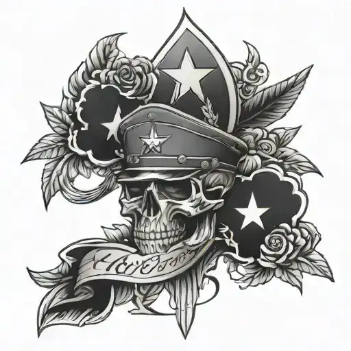Military Tattoo With The Phrase