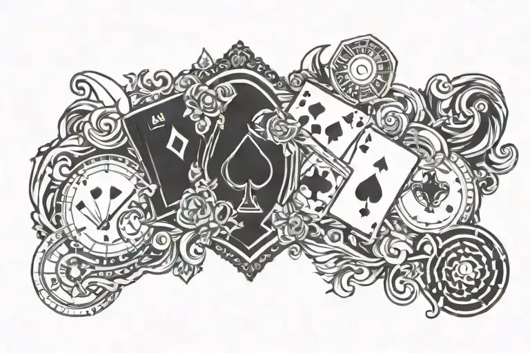 Casino Sleeve Tattoo Design Inspired