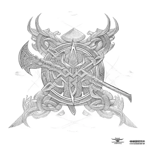 Thor Fight Agains Jormungand Celtic