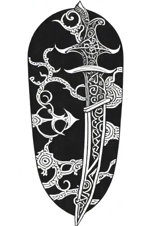 Sword With Islamic Geometric Patterns