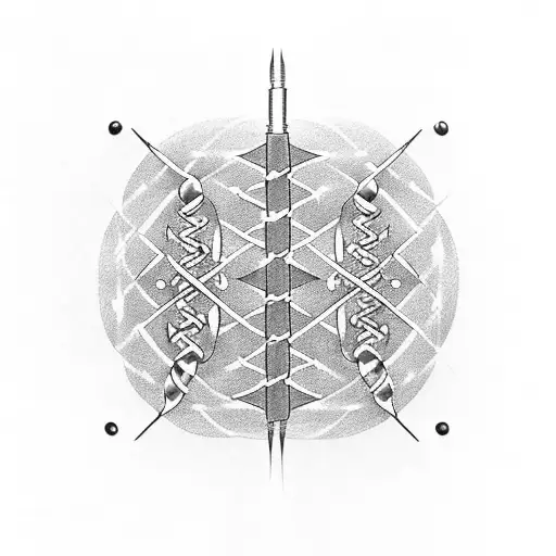 An Electric Guitar But The Neck Turns Into A Double Helix Dna Molecule