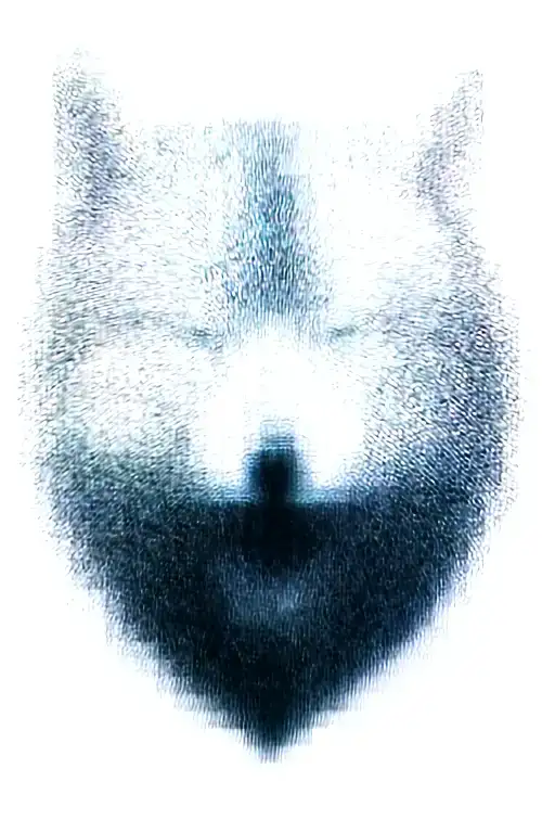 Growling Wolf Face And Realistic Rocky Mountains Inside