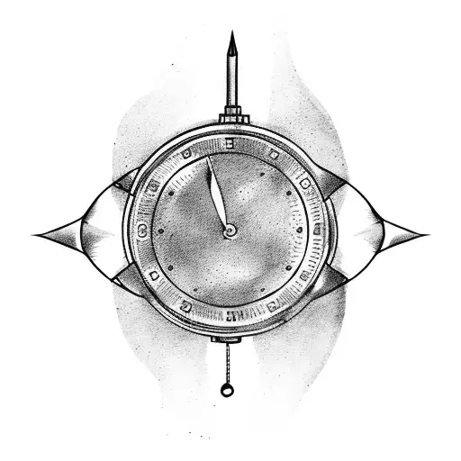 Arrow With Watch In Center