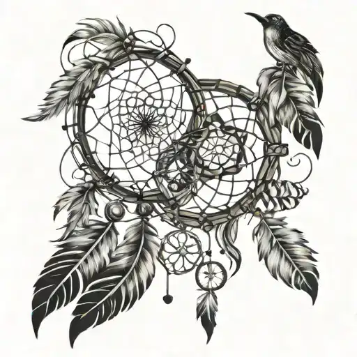 Combine Musical Notes And Dreamcatcher Elements Into A Unique Design