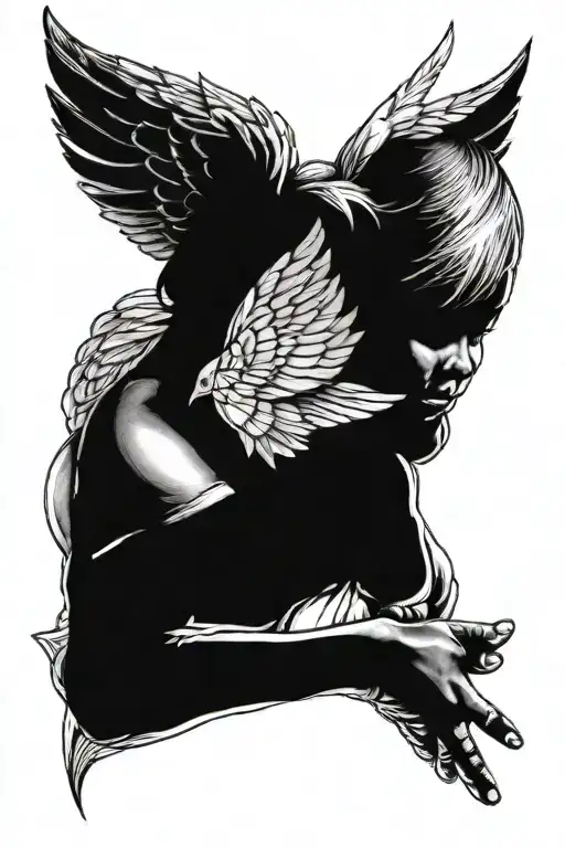 Wing Wrapped Around A Child