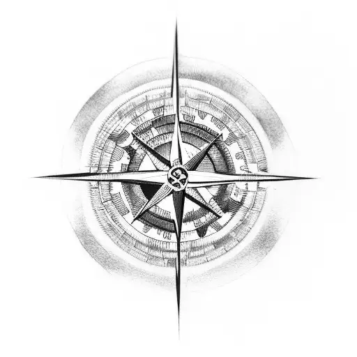 Turlte With Compass Symbol