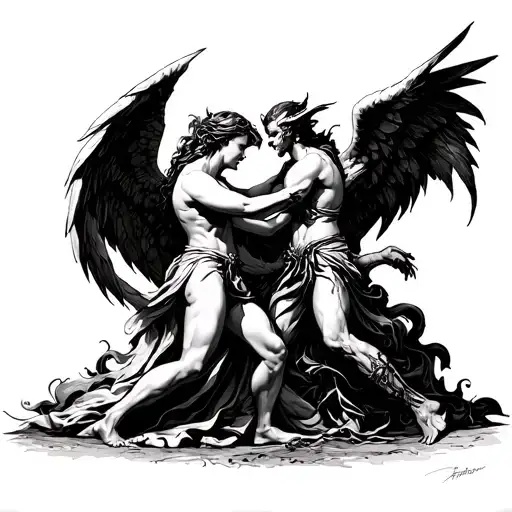 Angel And Demon Fight Scene