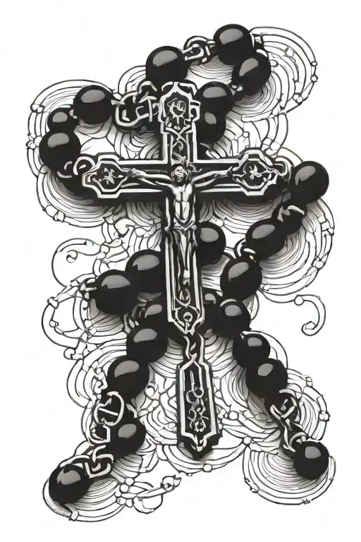 Rosary Beads Dog Tag