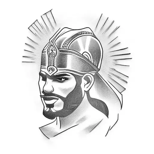 A Tattoo Showcasing A Greek-puerto Rican Warrior As A Symbol Of Fatherhood And Guidance
