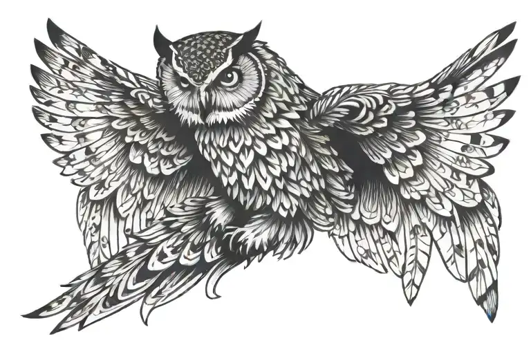 An Owl Flying