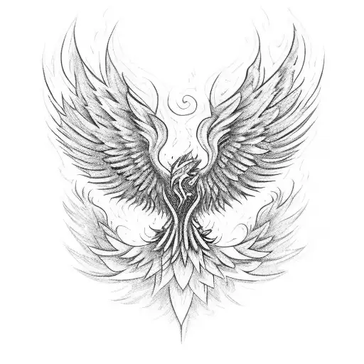 A Phoenix Rising From The Ashes With Music Notes In Its Wings