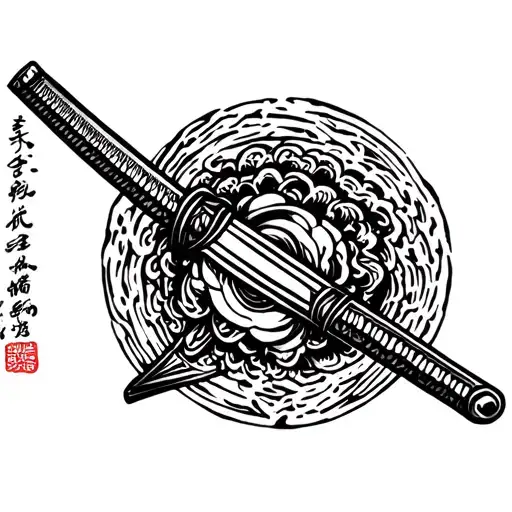 Japanese Writing With Katana