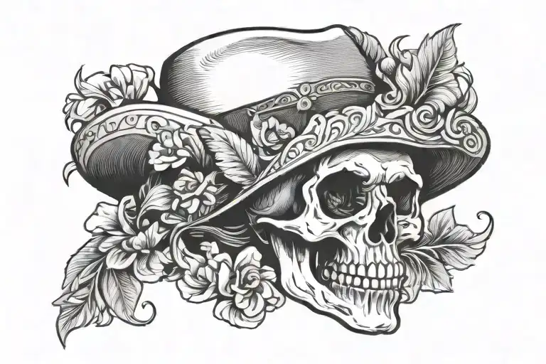 Skull In A Panama Hat
