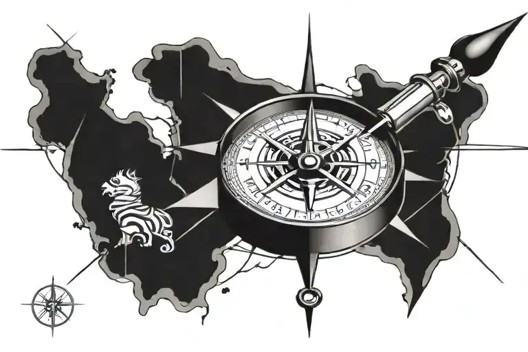 Compass Pointing West