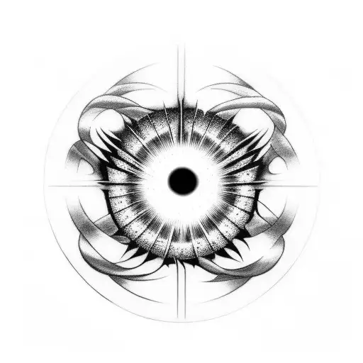 Odin's Eye Symbol Combined With A Quote From A Nordic Poem