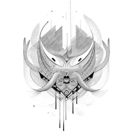 River Journey Long Thin Tattoo Line Work