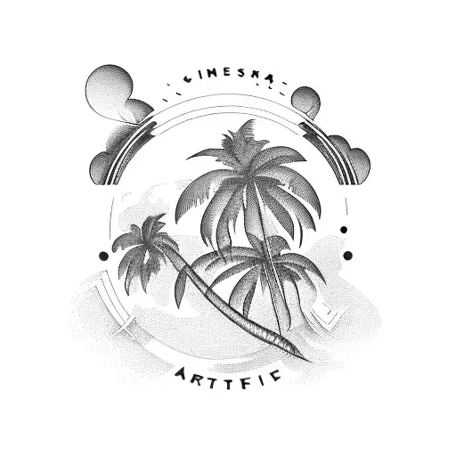 Palm With Classic Car