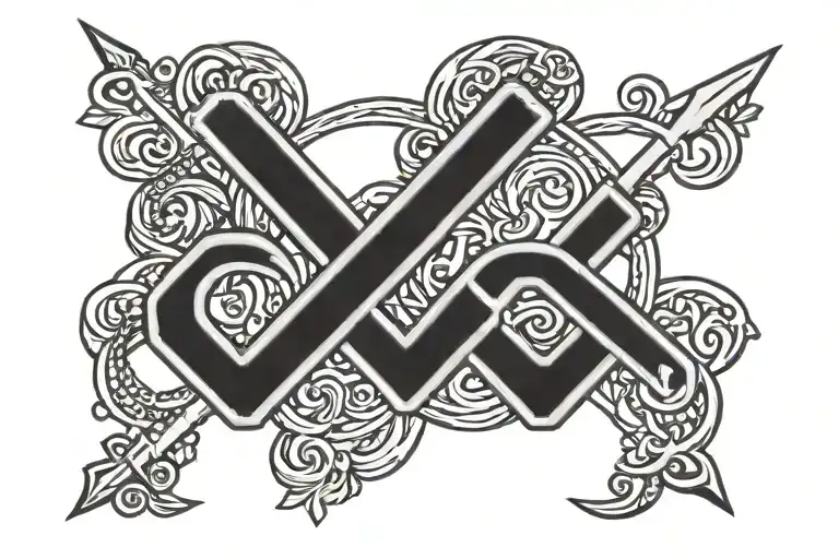 Cc-2224 Republic Army Symbol Intertwined