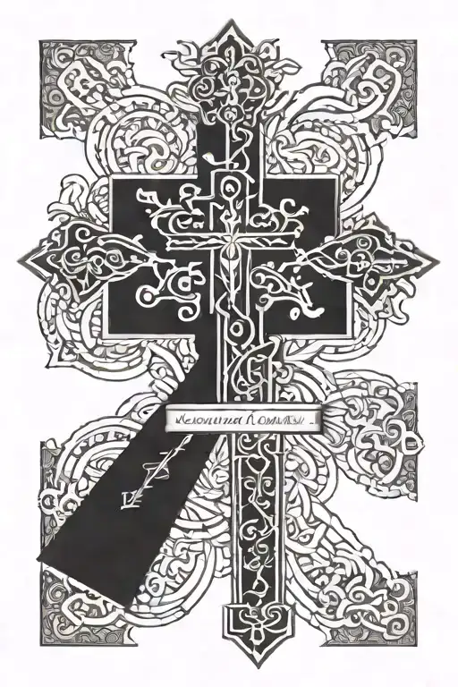 Cross With A Bible Verse Written