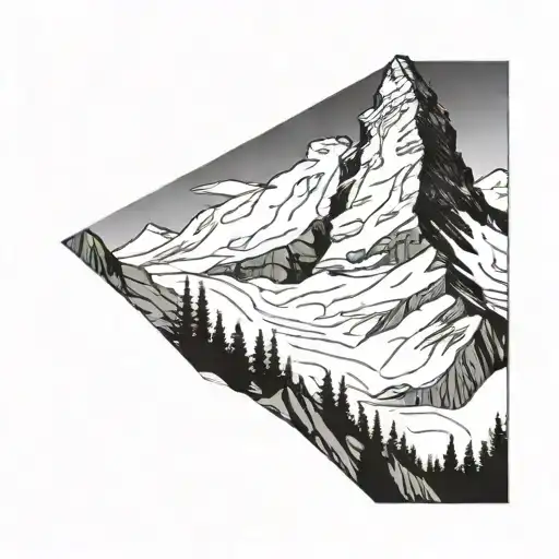 Geometric Matterhorn Mountain