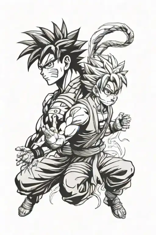 Half Naruto And Half Goku Ultra Instinct