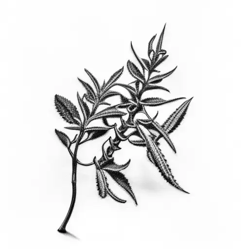 Wild Sage In Black And White