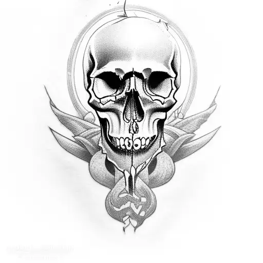 Skull Thigh Sleeve Black