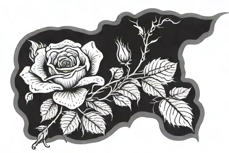 Rose Growing In Sense Of Life