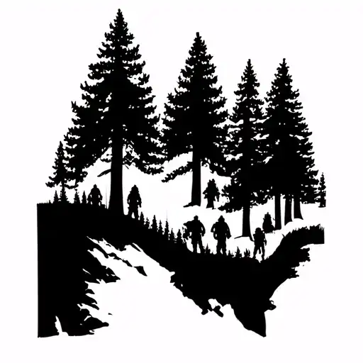 Star Wars Endor Forest Silhouettes