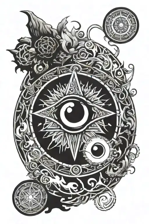 Ancient Summoning Circle With Ancient Eye