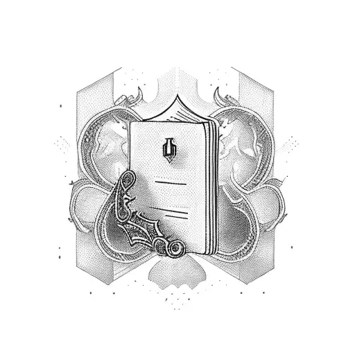 A Mysterious Book With A Keyhole On The Cover