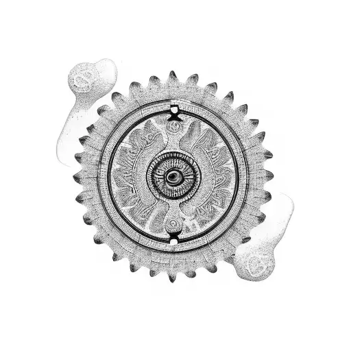 Black Chain Surrounding A Wheel