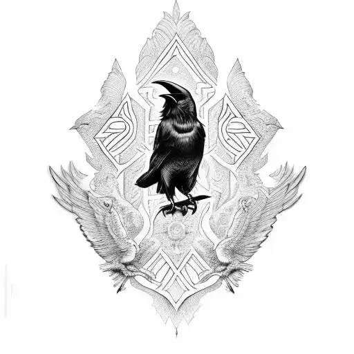 Raven With Odin