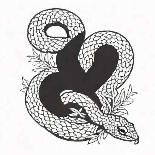 Snake And Lavender Tied