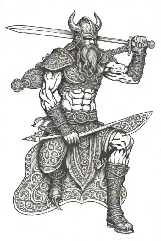 Vikings Warrior Meditating