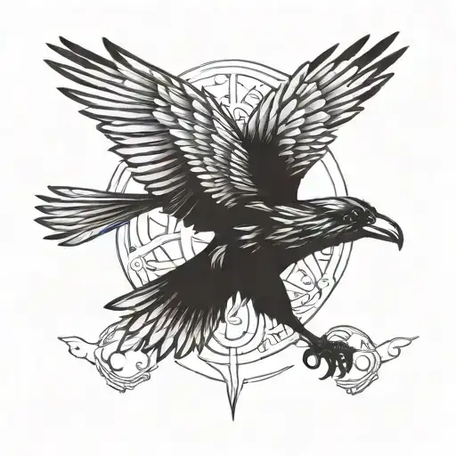 Mechanical Raven Flying