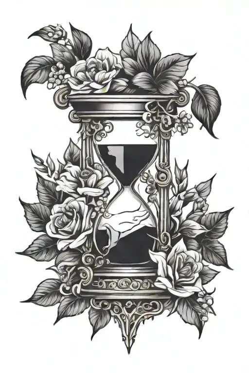 Hourglass Flowers Plants Leaves Candle Burning