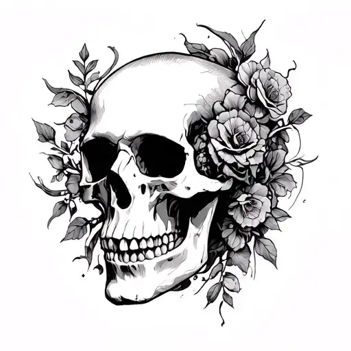 Man Curled Like Human Skull