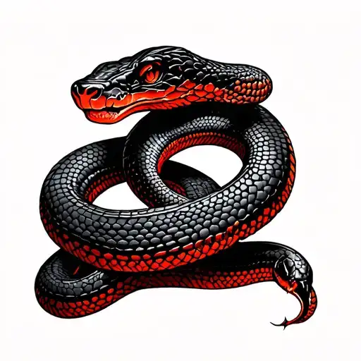 Black And Red Snake