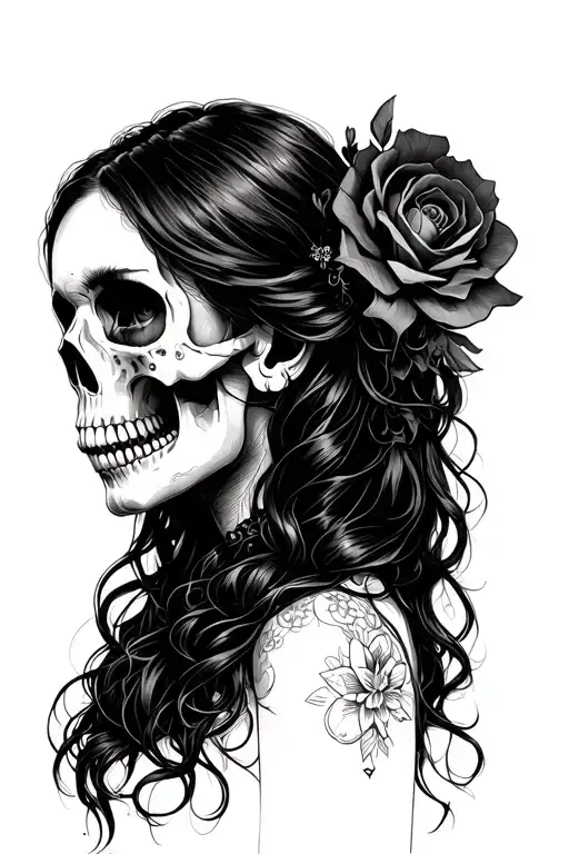 Skull And Girl