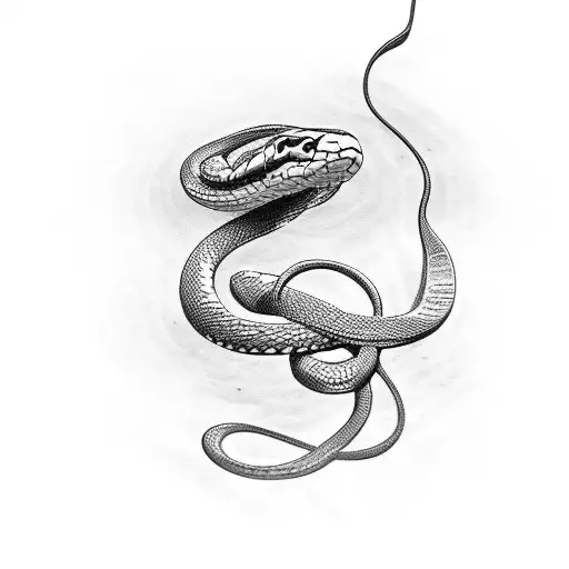 Snake Wrapped Around Katana