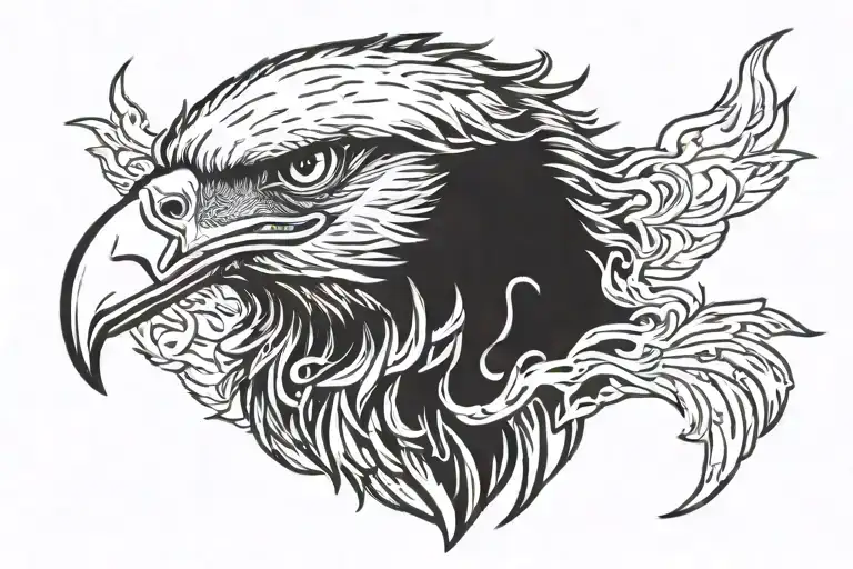 Eagle With Fire In Its Eyes