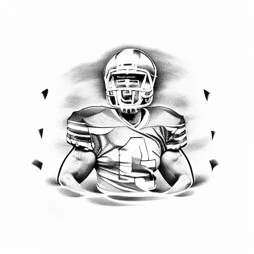 A Football Player Tackling A Mountain