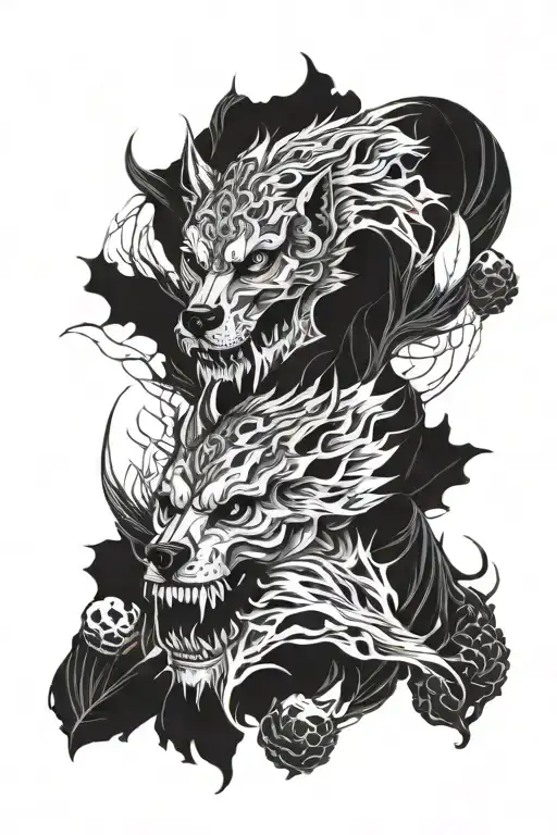 Wolf Skin On A Skull